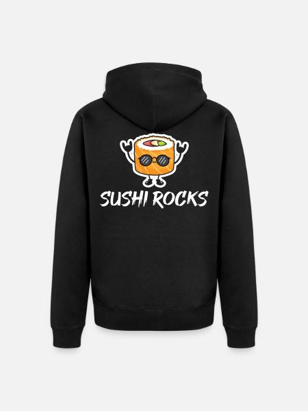 Sushis - Veste à capuche bio Premium Unisexe - noir