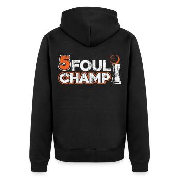Basketball Basketballer - Unisex Premium Organic Zip Hoodie - black - Back - Nico (187cm)