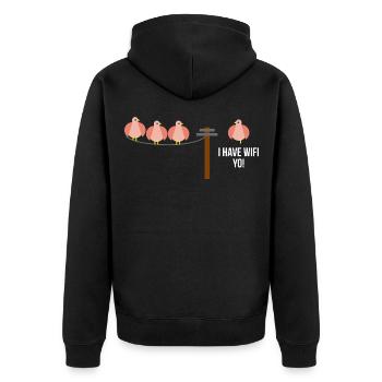 Programmer Coder Software Developer - Unisex Premium Organic Zip Hoodie - black - Back - Nico (187cm)