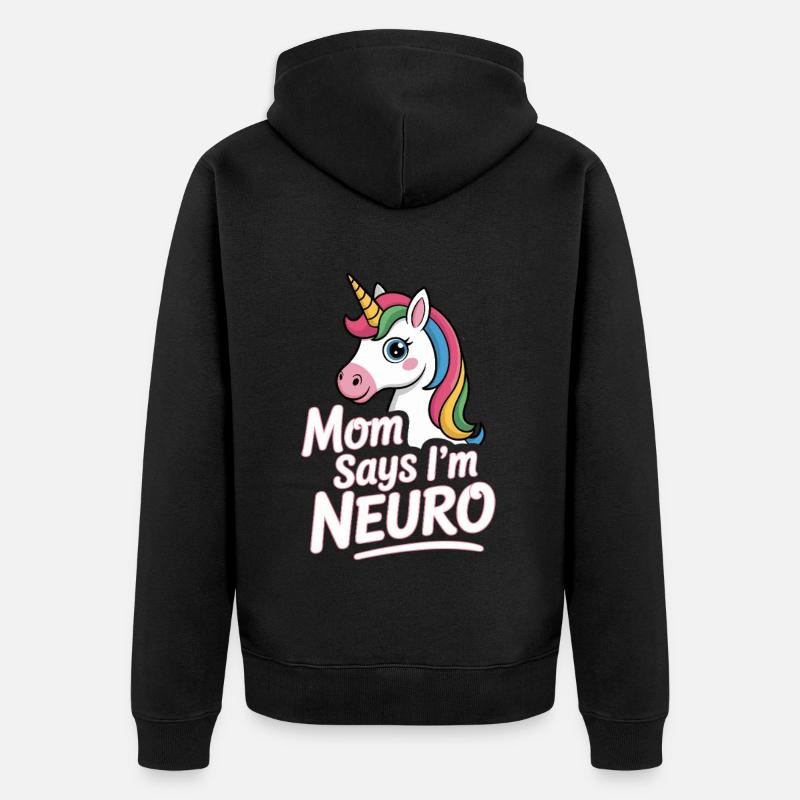 Neurodivers - Unisex Premium Bio Zip Hoodie - Schwarz