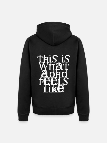 ADHD - Unisex Premium Organic Zip Hoodie - black