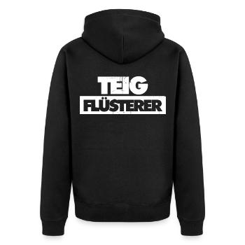 Bäcker Backen Konditor - Unisex Premium Bio Zip Hoodie - Schwarz - Hinten - Nico (187cm)