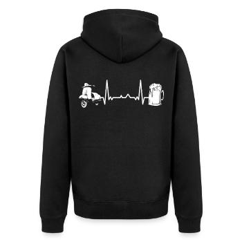 Scooter scooter mobylette scooter - Veste à capuche bio Premium Unisexe - noir - Dos - Nico (187cm)