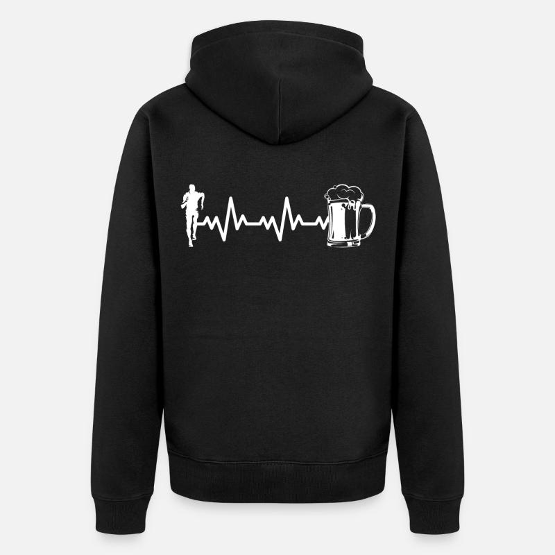 Jogging Running Runner coureur - Veste à capuche bio Premium Unisexe - noir