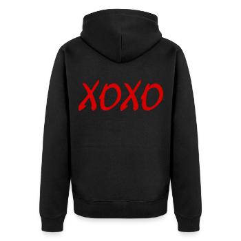 Xoxo - Veste à capuche bio Premium Unisexe - noir - Dos - Nico (187cm)