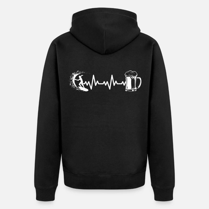 Surfeurs surfeurs - Veste à capuche bio Premium Unisexe - noir