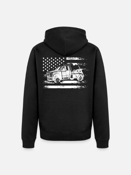 Abschleppwagen Abschleppdienst Abschlepper - Unisex Premium Bio Zip Hoodie - Schwarz