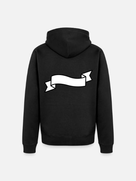 Bannière ruban blanc - Veste à capuche bio Premium Unisexe - noir