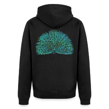 paon - Veste à capuche bio Premium Unisexe - noir - Dos - Nico (187cm)