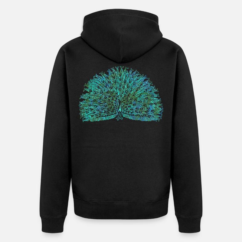 paon - Veste à capuche bio Premium Unisexe - noir