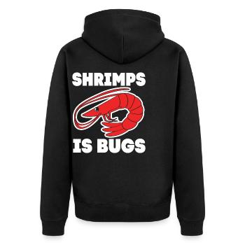 Shrimp - Unisex Premium Organic Zip Hoodie - black - Back - Nico (187cm)