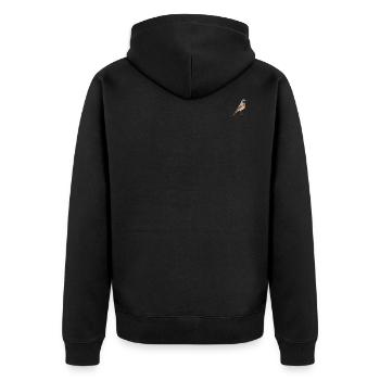 common redstart - Unisex Premium Organic Zip Hoodie - black - Back - Nico (187cm)