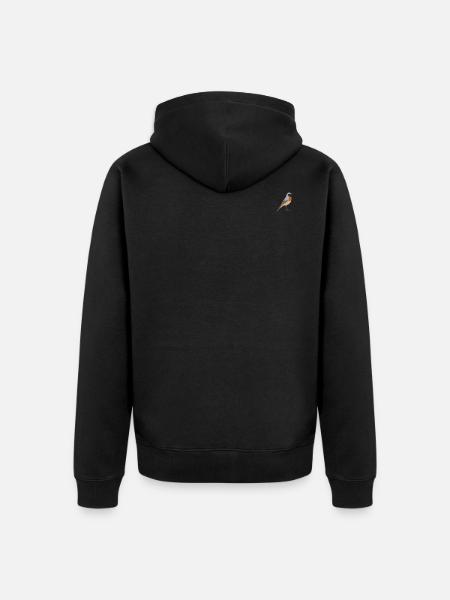 common redstart - Unisex Premium Organic Zip Hoodie - black