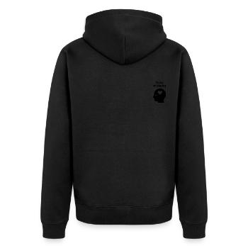it‘s okay not to be okay - Unisex Premium Bio Zip Hoodie - Schwarz - Hinten - Nico (187cm)