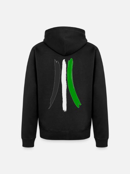 96 For Live - Unisex Premium Organic Zip Hoodie - black