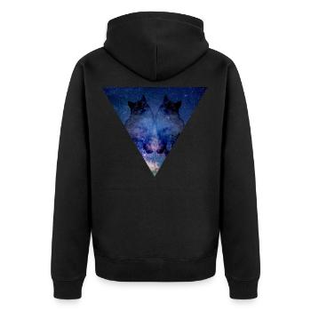 GALAXY CATS CATS AMIS CADEAU CHATS CHATONS - Veste à capuche bio Premium Unisexe - noir - Dos - Nico (187cm)