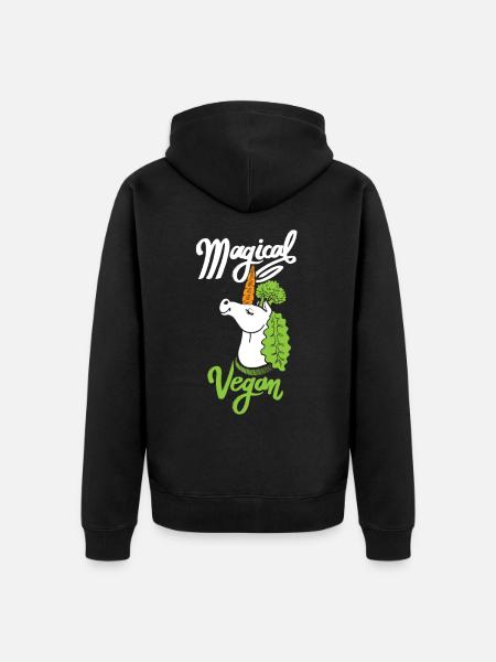Magical Vegan - Unisex Premium Organic Zip Hoodie - black