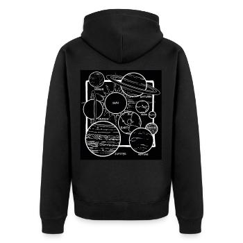 Planet Solar System Galaxys - Unisex Premium Organic Zip Hoodie - black - Back - Nico (187cm)