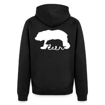 Autismus Geschenk Asperger Awareness ADHS Trisomie - Unisex Premium Bio Zip Hoodie - Schwarz - Hinten - Nico (187cm)