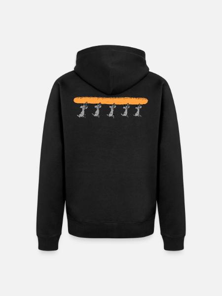 Souris souris pain voler chemise enfant drôle - Veste à capuche bio Premium Unisexe - noir