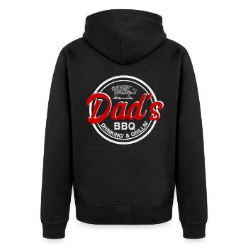 Pappas Barbecue Boire et refroidir - Veste à capuche bio Premium Unisexe - noir - Dos - Nico (187cm)