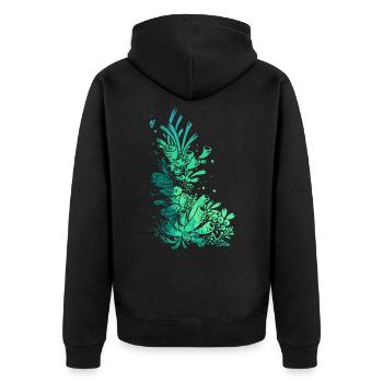 aquarium sous-marin poisson de mer lac de plongée - Veste à capuche bio Premium Unisexe - noir - Dos - Nico (187cm)