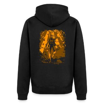 Taucher Tauchen Schnorcheln unter Wasser Scuba - Unisex Premium Bio Zip Hoodie - Schwarz - Hinten - Nico (187cm)