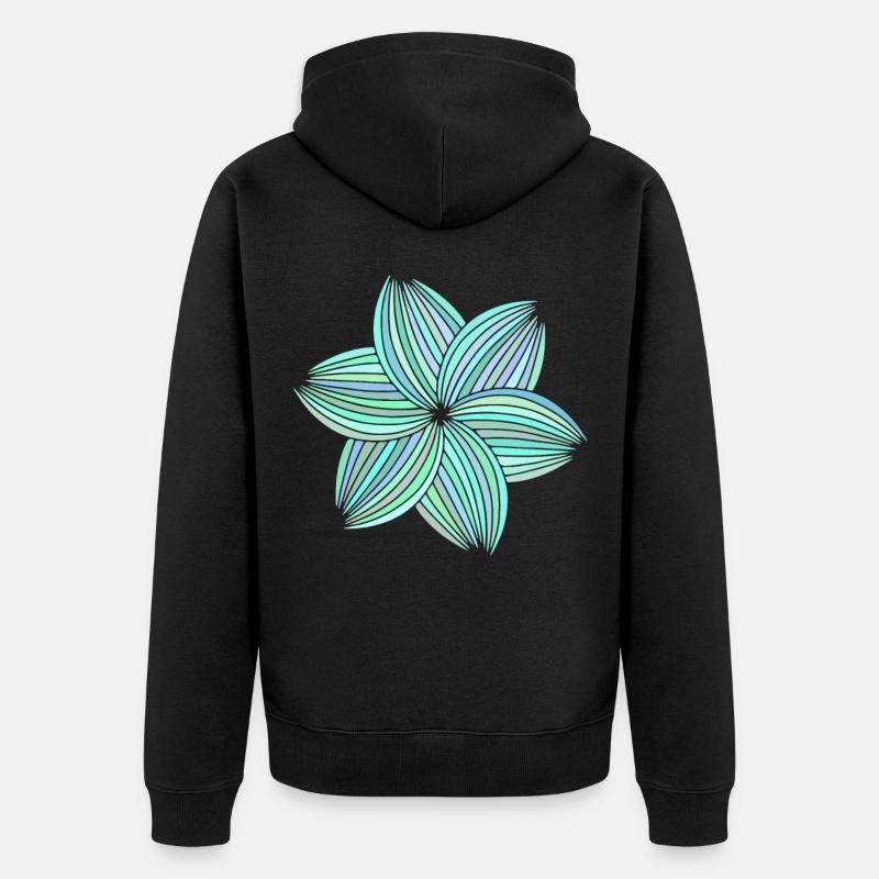 Mandala Esoterik Geschenkidee - Unisex Premium Bio Zip Hoodie - Schwarz