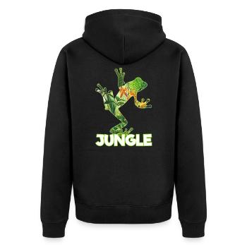 Jungle Frog Protection des animaux Conservation Amazon - Veste à capuche bio Premium Unisexe - noir - Dos - Nico (187cm)