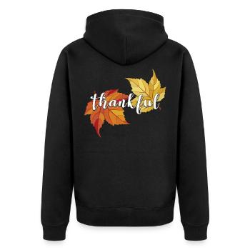 Golden autumn. Beautiful season. Colorful foliage - Unisex Premium Organic Zip Hoodie - black - Back - Nico (187cm)