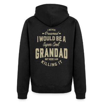 Super Cool Grandad - Veste à capuche bio Premium Unisexe - noir - Dos - Nico (187cm)