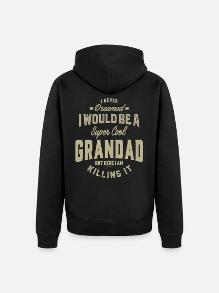 Super Cool Grandad - Unisex Premium Organic Zip Hoodie - black