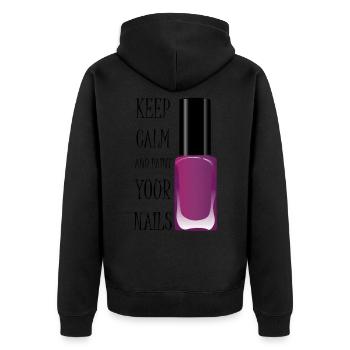 Rester détendu et se lacérer les ongles - Veste à capuche bio Premium Unisexe - noir - Dos - Nico (187cm)