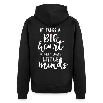 Teacher Gift Education School Sayings Teacher Training - Unisex Premium Organic Zip Hoodie - black - Back - Nico (187cm)