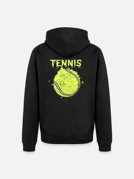 Tennisball - Unisex Premium Bio Zip Hoodie - Schwarz