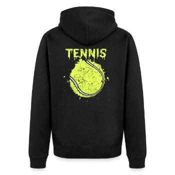 balle de tennis - Veste à capuche bio Premium Unisexe - noir - Dos - Nico (187cm)