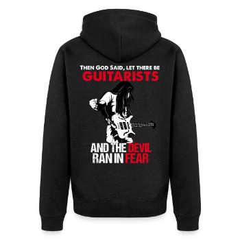 Guitarist Guitar Guitarist - Unisex Premium Organic Zip Hoodie - black - Back - Nico (187cm)