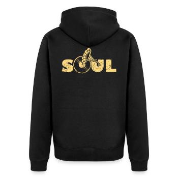 Soul Jazz Music Meghaphon - Veste à capuche bio Premium Unisexe - noir - Dos - Nico (187cm)