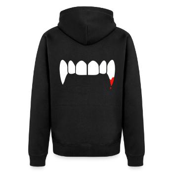 CARNAVAL DE DENTS DE VAMPIRE DRACULA HALLOWEEN SCARY - Veste à capuche bio Premium Unisexe - noir - Dos - Nico (187cm)