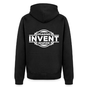 Science l’idée Inventer Inspiration Blanc - Veste à capuche bio Premium Unisexe - noir - Dos - Nico (187cm)