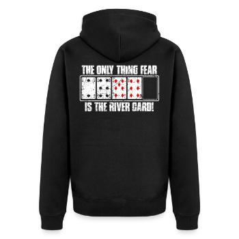 Poker - Veste à capuche bio Premium Unisexe - noir - Dos - Nico (187cm)