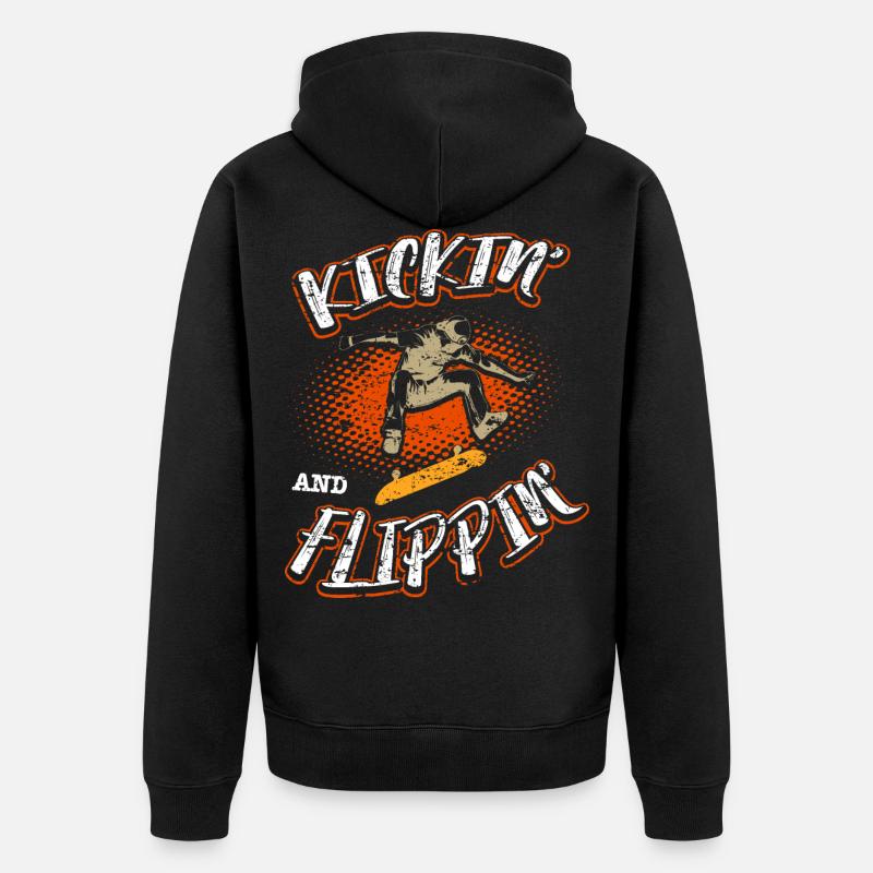 skateboard - Veste à capuche bio Premium Unisexe - noir