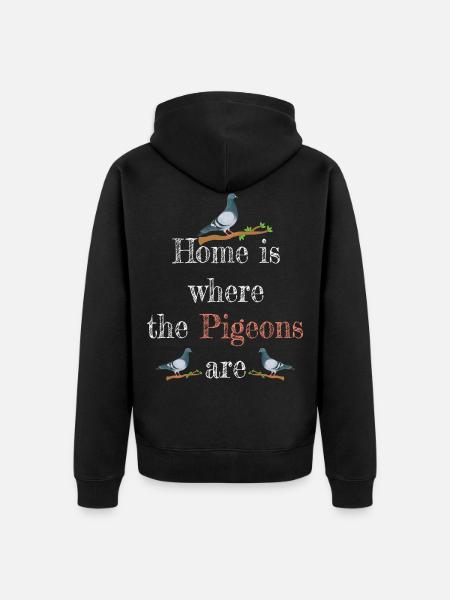 Duivenliefhebber tshirt duiven fokken raceduiven - Uniseks Premium bio ziphoodie - zwart