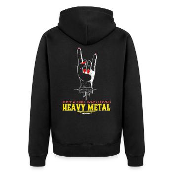 Heavy Metal - Veste à capuche bio Premium Unisexe - noir - Dos - Nico (187cm)