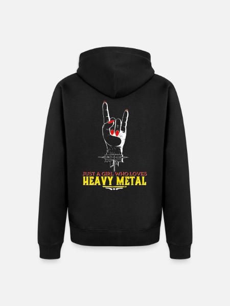 Heavy Metal - Premium økologisk unisex-hættejakke - sort