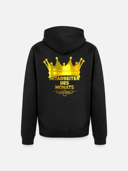 Mitarbeiter Des Monats - Unisex Premium Bio Zip Hoodie - Schwarz