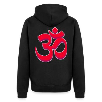 Hinduismus Heiliges Symbol Schwarzes Geschenk - Unisex Premium Bio Zip Hoodie - Schwarz - Hinten - Nico (187cm)