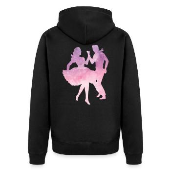Salsa Dance Waltz Jazz Rock Cool Gift - Unisex Premium Organic Zip Hoodie - black - Back - Nico (187cm)