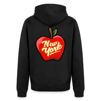 New York Big Apple Symbole Cadeau Cooles - Veste à capuche bio Premium Unisexe - noir - Dos - Nico (187cm)