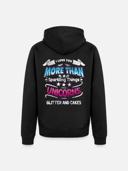 Unicorn - Unisex Premium Organic Zip Hoodie - black